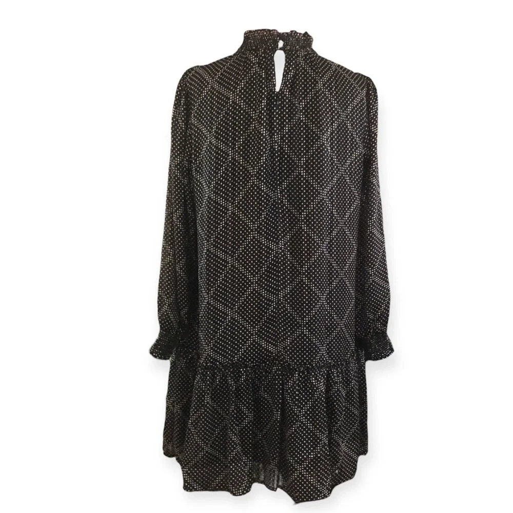 J. Crew Ruffle Tiered Mini Dress Black